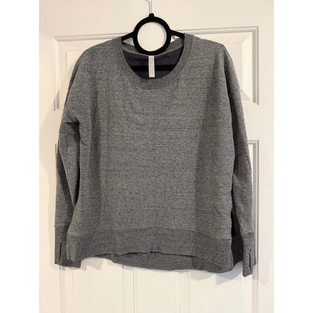 Athleta Coaster Luxe Sweatshirt - Heathered Grey - Size Medium